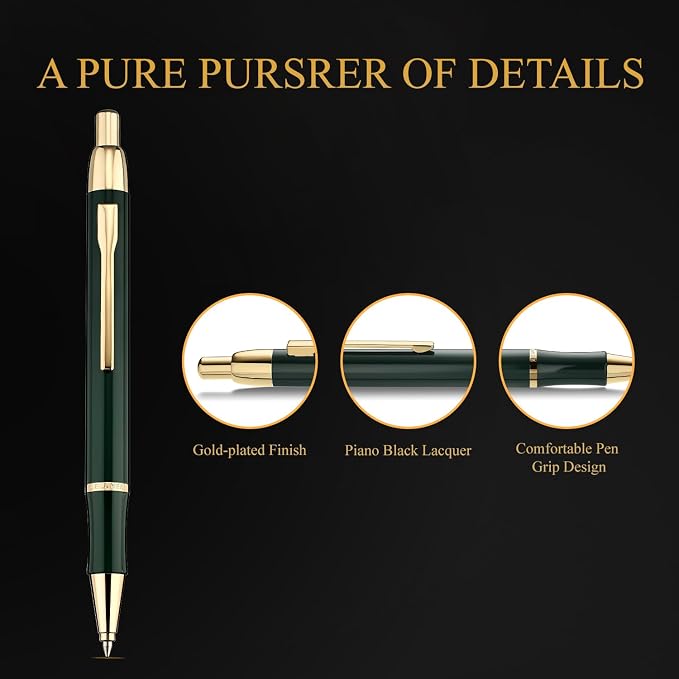 BEILUNER Luxury Gel Pen with 24K Gold Electroplating Finish, Luxury Grade - Image 3