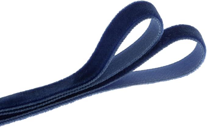 Vintage Sapphire Blue Velvet Ribbon Christmas Ribbon - Image 2