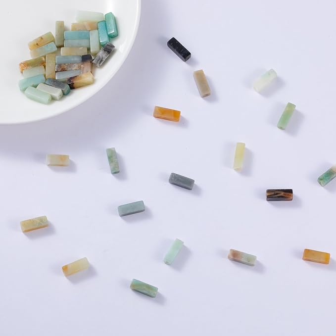 Natural Amazonite Rectangle Tube Beads 4x13mm 38cm/str Loose Semi Gemstone - Image 4