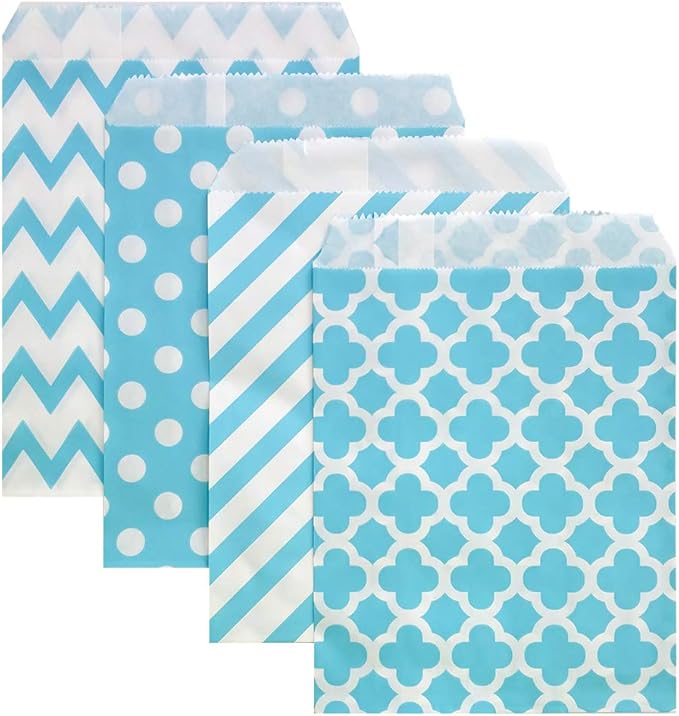 KEYYOOMY 200 Pcs Blue Candy Buffet Bags by KEYYOOMY