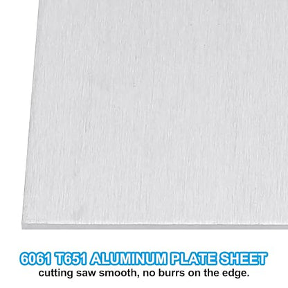 PATIKIL 6061 T651 Aluminum Sheet Metal 6 x 6 x 1/32 Inch 3Pcs Flat Plain - Image 4