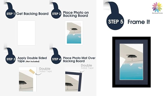 Mat Board Center, 5x7 for 4x6 Dignity Blue Color Mats - Image 5