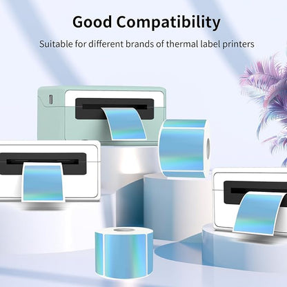 2" x 2" Square Thermal Labels Stickers, Holographic Thermal Stickers Labels - Image 3