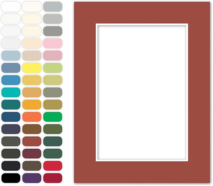 Poster Master Terracotta Matboard – 4-Ply Acid-Free Picture Mat Board by PosterMaster