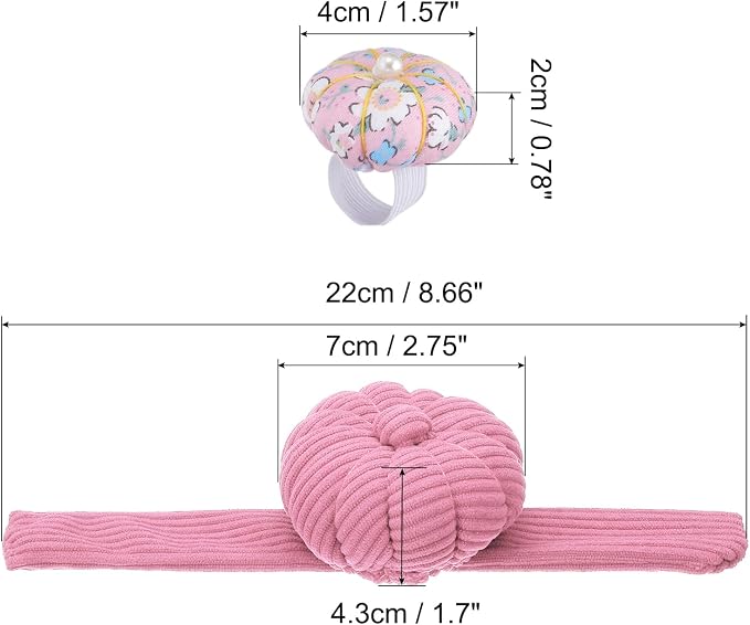 PATIKIL Wrist Pumpkin Pin Cushion, Snap Pin Cushion - Image 2