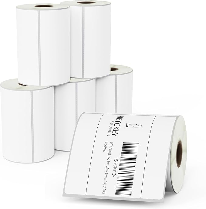 BETCKEY - 4" x 4" Shipping & Large Square Removable Film Label - Durable by BETCKEY