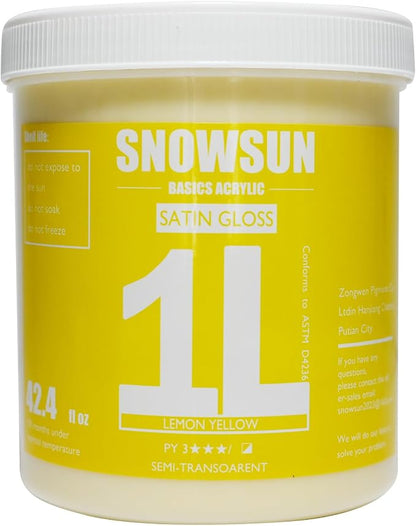SNOWSUN Lemon Yellow Acrylic Paint, Large Bulk Heavy Body Acrylic Paint by PainttheLightofInspiration