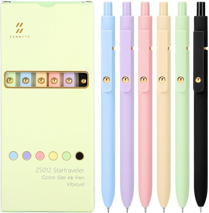 Ddaowanx Colorful Gel Pens, 0.5mm Fine Point Retractable, Cute Pens by Ddaowanx