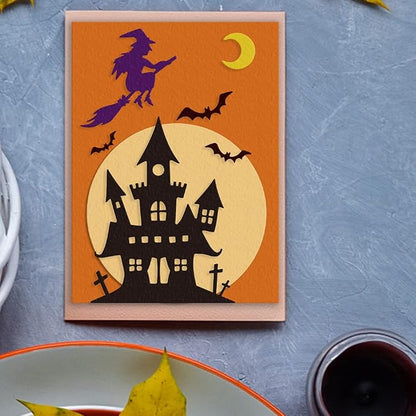 Metal Die Cuts Halloween Castle Witch Bat Cutting Dies Embossing Stencil - Image 2