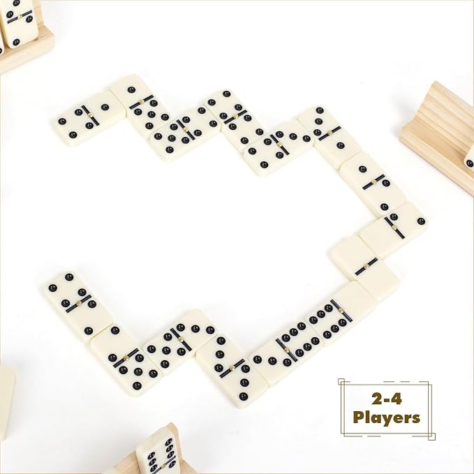 Double 6 Dominos Set for Adults, Durable 28 Tiles Dominos - Image 5