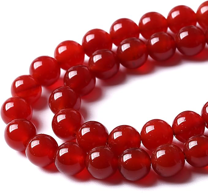 12MM 32pcs Semi-Precious Red Agate Beads Natural Stone Round Loose Beads - Image 4