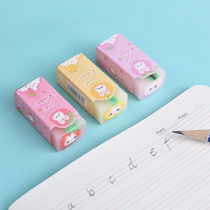 18 Pack Fruit Rabbit Jelly Erasers - Image 5