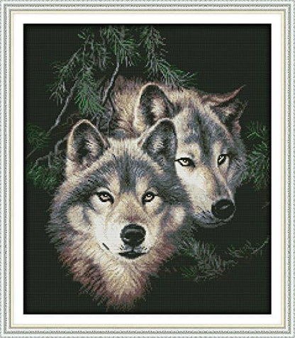 Stitchmelody Counted Cross Stitch Kits, 14CT Unprinted Embroidery Set DMC by Stitchmelody