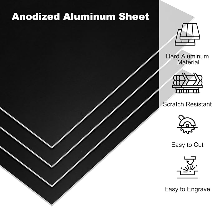 PATIKIL 3.3x2.1x1/32inch Anodized Aluminum Sheet - Image 3