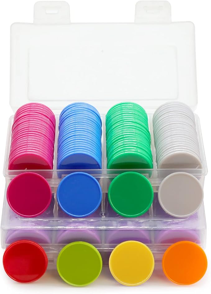 Set of 100 Opaque Plastic Learning Counters Mini Poker Chips Game Tokens - Image 6