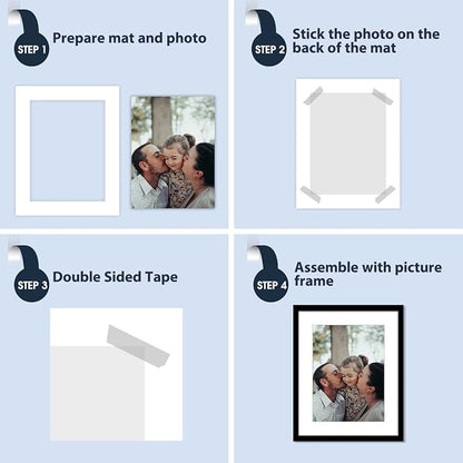 Mat Board Center, 16x20 for 12x16 White Photo Picture Mats - Image 6