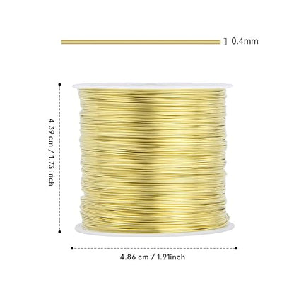 26 Gauge Craft Wire Jewelry Wire 100M/0.4mm Gold Plated Thin Brass Wire Soft - Image 4