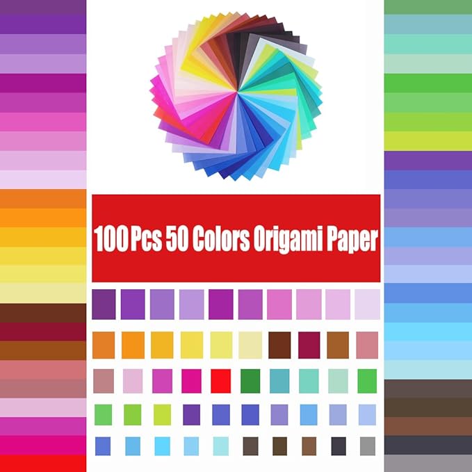 Opret Origami Paper Large, 100 Sheets 20x20cm / 8 inch Large Origami Paper 50 - Image 2