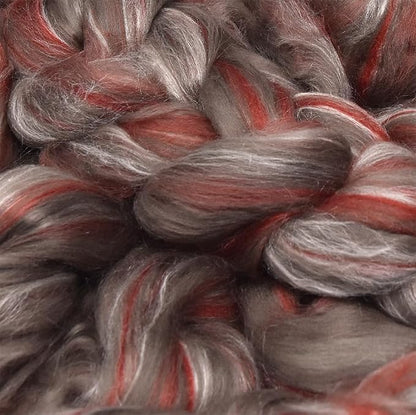 Merino Silk Luxe Tonal Designer Blend. Superfine Merino, Tussah Silk. Top Roving - Image 6
