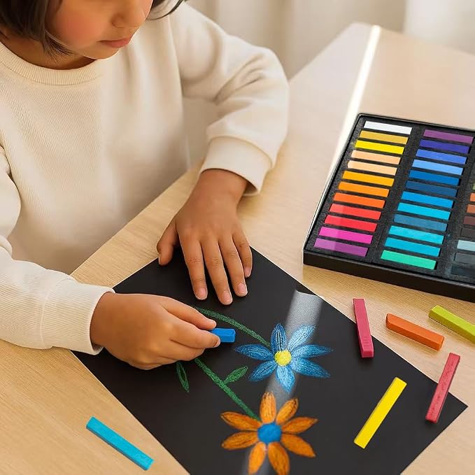 Soft Pastels Set, Square Chalk Pastel Sticks, Students & Beginners, Blending & - Image 4