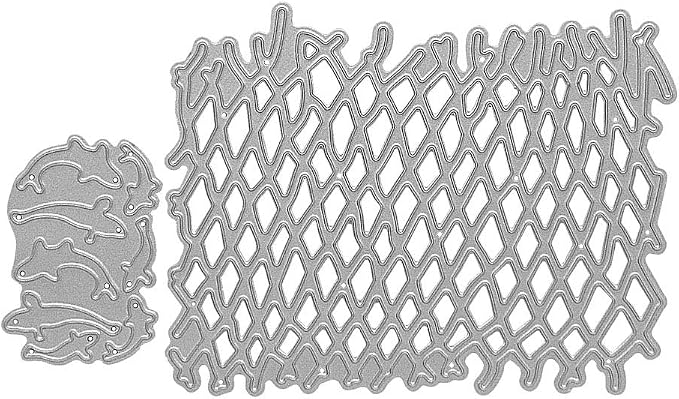 Metal Irregular Fishing Net Cutting Dies, Summer Fish Die Cuts Embossing - Image 3