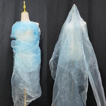 Two-Tone Iridescent Holographic Organza Fabric - Image 2