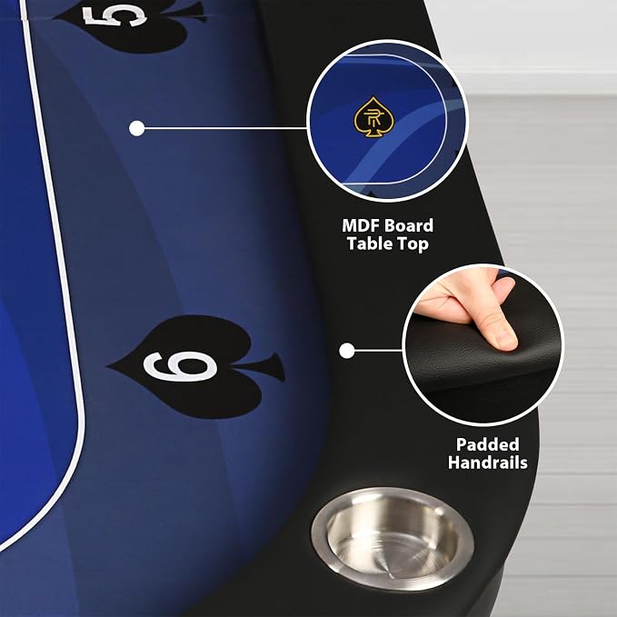 Upgrade Foldable Poker Table for 10 Players - Image 4