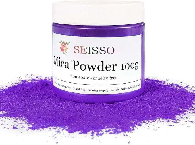 Purple Mica Powder for Epoxy Resin 3.5 oz /100g Powdered Pigment for Soap - Image 2