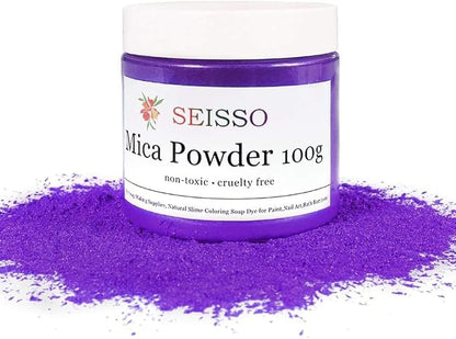 Purple Mica Powder for Epoxy Resin 3.5 oz /100g Powdered Pigment for Soap - Image 2
