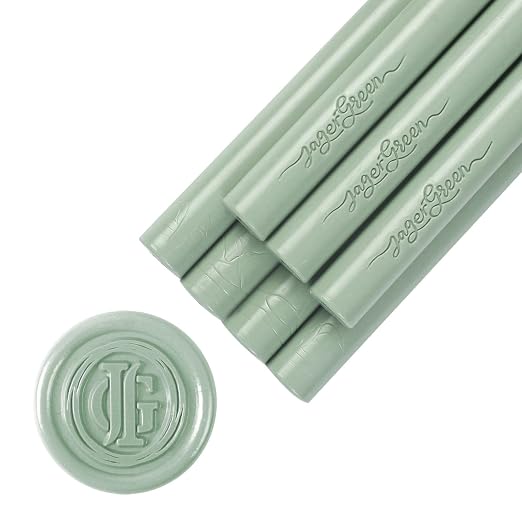 Green Wax Seal Sticks, 8 Pack, Cards & More by JagerGreen