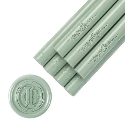 Green Wax Seal Sticks, 8 Pack, Cards & More by JagerGreen