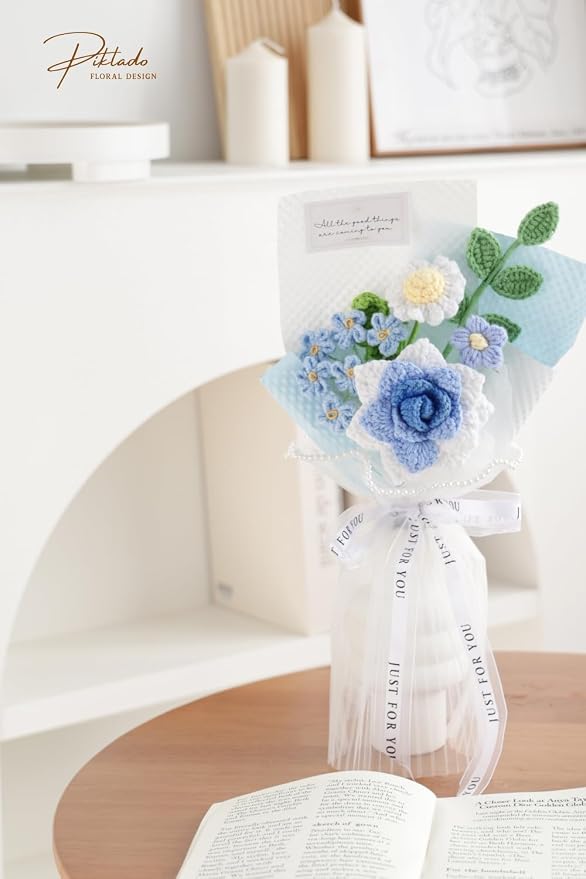 Hand-Woven Flower Bouquet Finished（1pcs） - Image 6