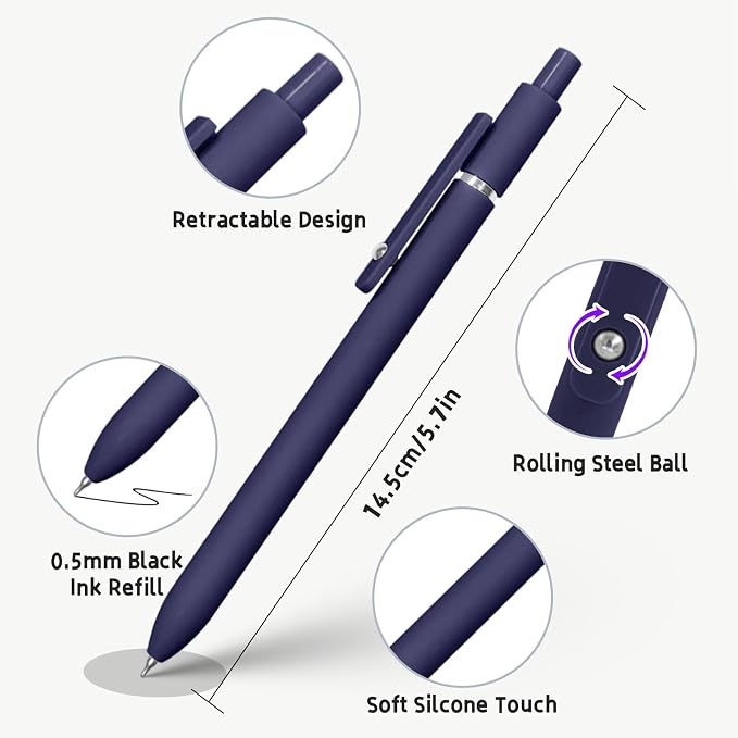 Gel Pens, High-End Series Metal Clip Retractable Pens - Image 3