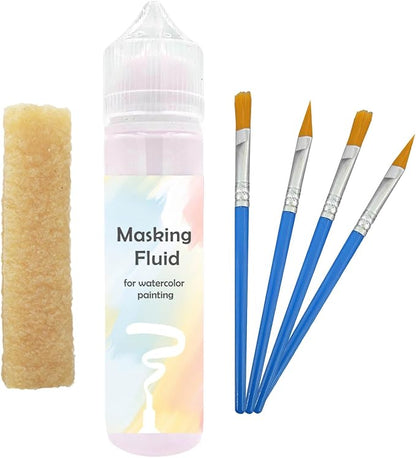 Pink Watercolor Masking Fluid by Tyrbsvlnar