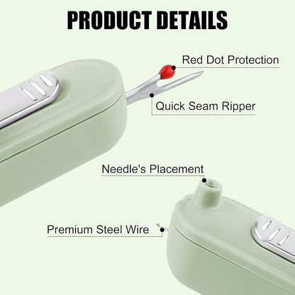Needle Threaders, 2 in 1 Plug-in Needle Threader Seam Ripper Tool, Automatic - Image 3