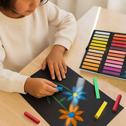 Soft Pastels Set, Square Chalk Pastel Sticks, Students & Beginners, Blending & - Image 5