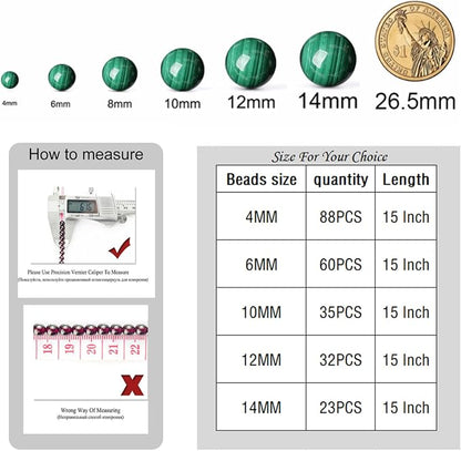 60PCS 6MM Natural Bronze Stone Beads Round Loose Stone Beads - Image 4