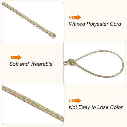 MECCANIXITY Waxed Cord 0.5mm Waxed Polyester Cord 175 Yard Wax String - Image 3