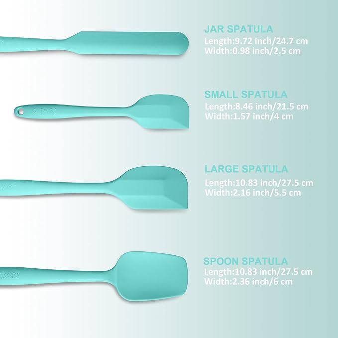 4 Piece Silicone Spatula Set, Flexible Heat Resistant Non-scratch Baking - Image 7