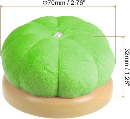 HARFINGTON Wooden Base Needle Pincushions Japanese Style Pin Cushions Round Pin - Image 2