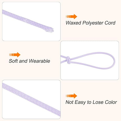 MECCANIXITY Waxed Cord 2.5mm Waxed Polyester Cord 87 Yard Wax String - Image 3