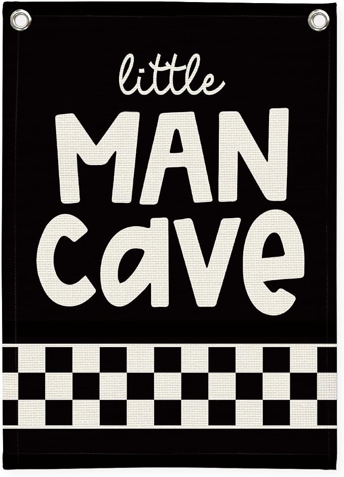 Boy Room Decor, Little Man Cave Sign by Unknown