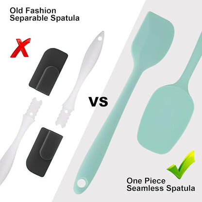 Silicone Spatulas Set, Rubber Spoon Spatula Heat Resistant Spoonula One Piece - Image 7