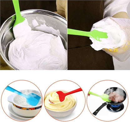 Silicone Spatulas Set, Rubber Spoon Spatula Heat Resistant Spoonula One Piece - Image 3