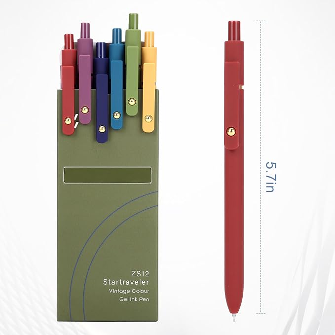 Gel Pens 6Pcs, 0.7mm Smooth Writing Black Ink Pens - Image 6