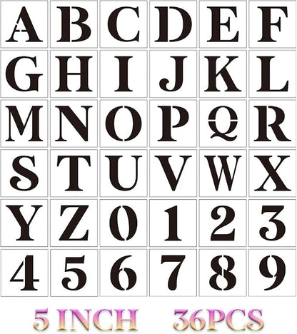 5 inch Letter Stencils for Painting On Wood by zosylley