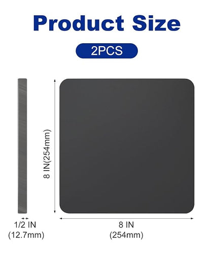 Rocaris 2 Pcs 8 x 8 x 1/2 Inch A36 Steel Plate Hot Rolled, Weldable Steel Sheet - Image 2