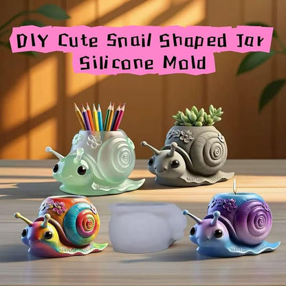 Animal Resin Molds Silicone 3D Cute Snail Epoxy Resin Plaster Candle Holder Wax - Image 3