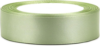 Pale green Solid Satin Ribbon 1 Inch 25 Yards Solid Polyester Fabric Ribbon - Image 3