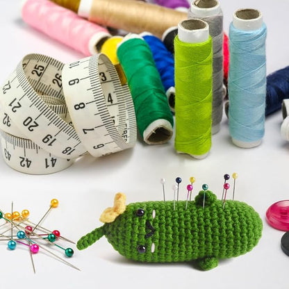 Cucumber Pin Cushion, Handmade Knitted Pincushions, Cute Pin Cushions Needle - Image 4